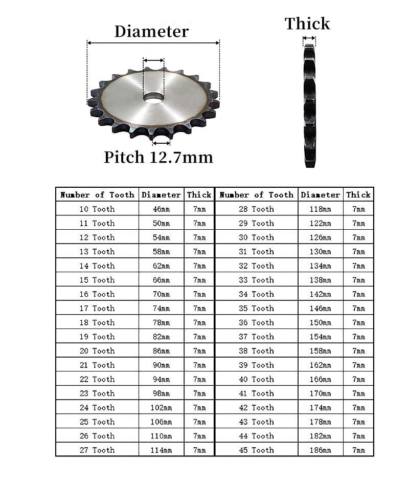 1pcs 08b Flat Chain Sprocket 1 - огляд і ціна Chain Sprocket Set